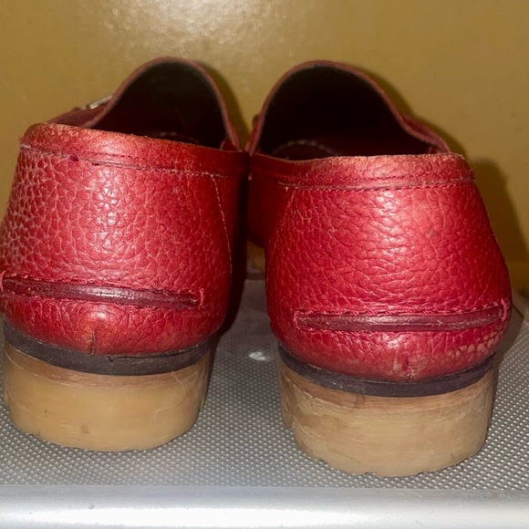 Gucci loafer horsebit size 9 red vibram gum sole clean 10!10 send offer - Picture 8 of 13